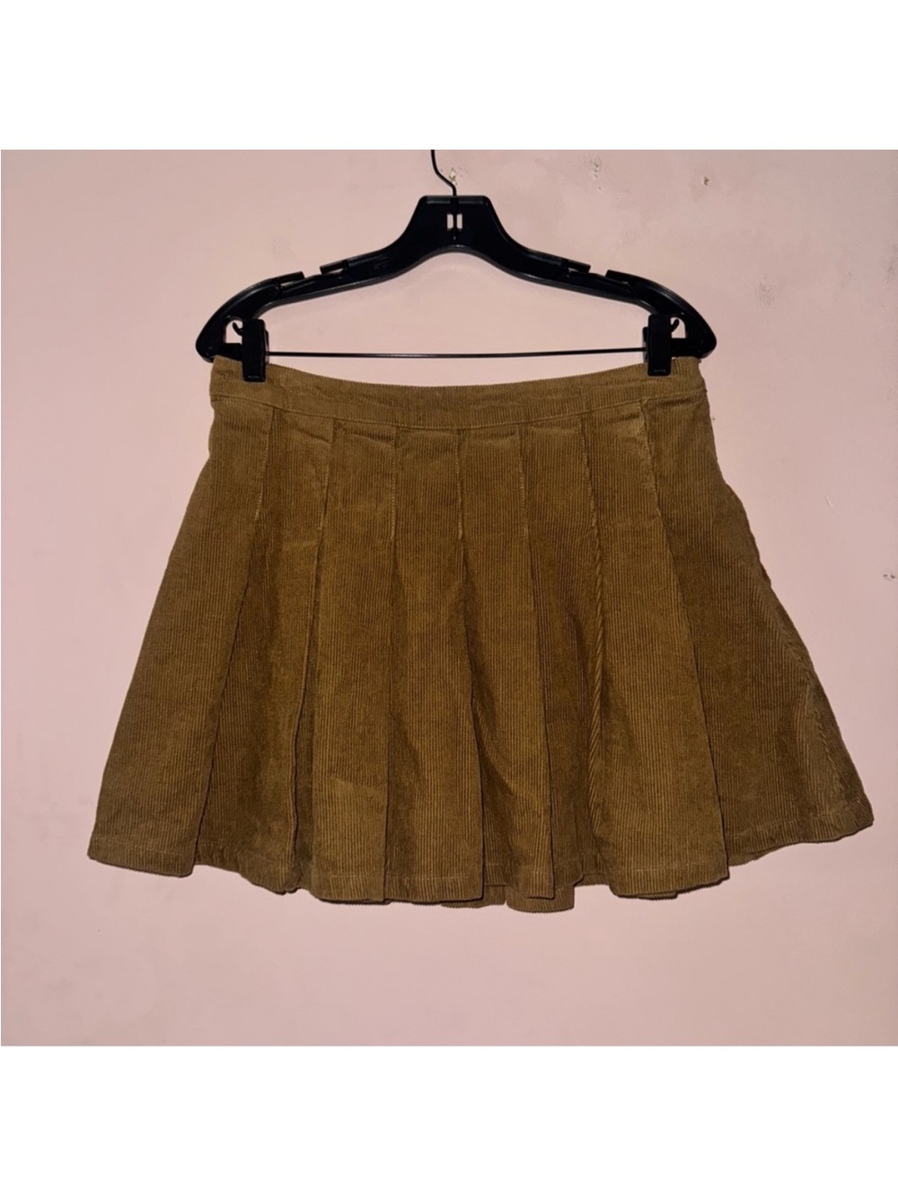 Indigo Rising Brown Pleated Corduroy Mini Skirt Size M